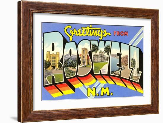 Greetings from Roswell, New Mexico-null-Framed Art Print