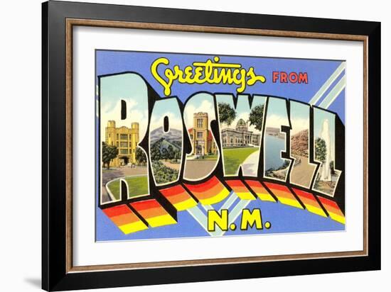 Greetings from Roswell, New Mexico-null-Framed Art Print