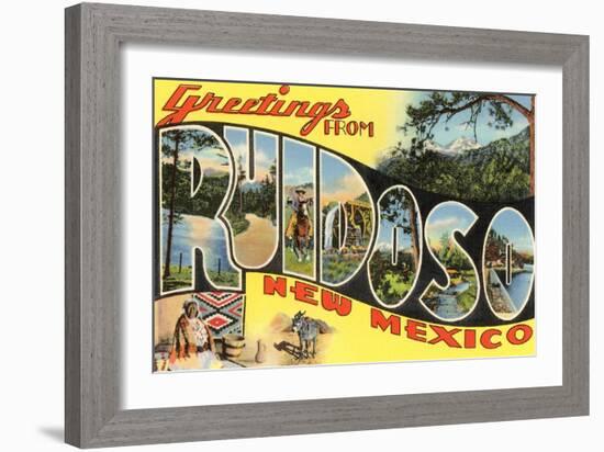 Greetings from Ruidoso, New Mexico-null-Framed Art Print