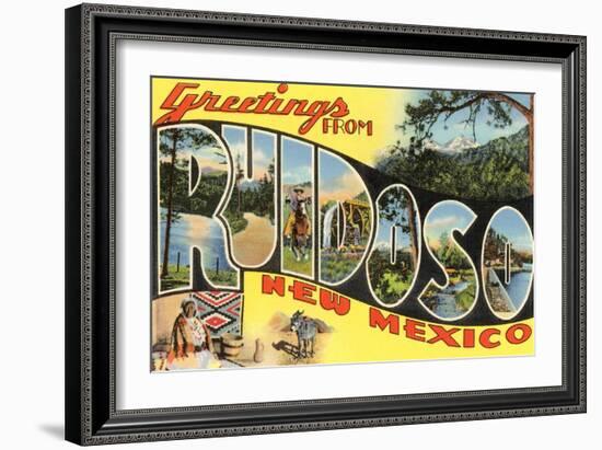 Greetings from Ruidoso, New Mexico-null-Framed Art Print