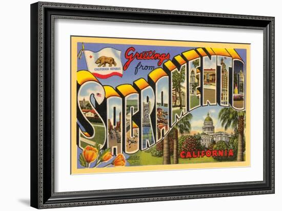 Greetings from Sacramento, California-null-Framed Art Print