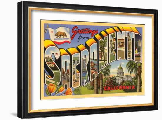 Greetings from Sacramento, California-null-Framed Art Print