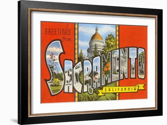 Greetings from Sacramento, California-null-Framed Art Print