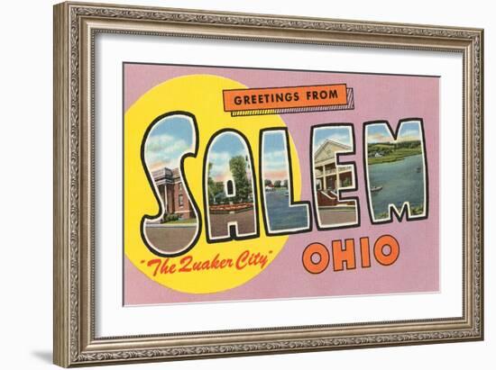 Greetings from Salem, Ohio-null-Framed Art Print