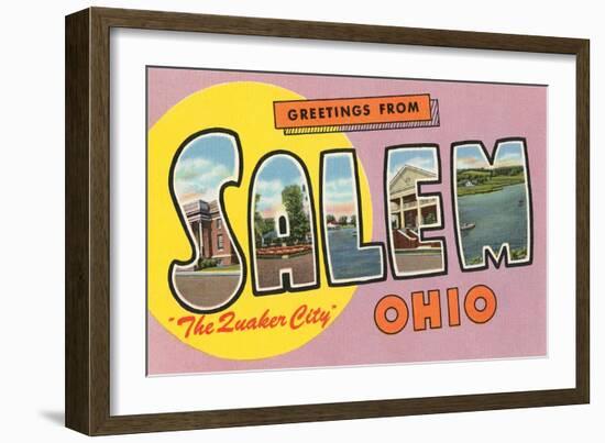 Greetings from Salem, Ohio-null-Framed Art Print