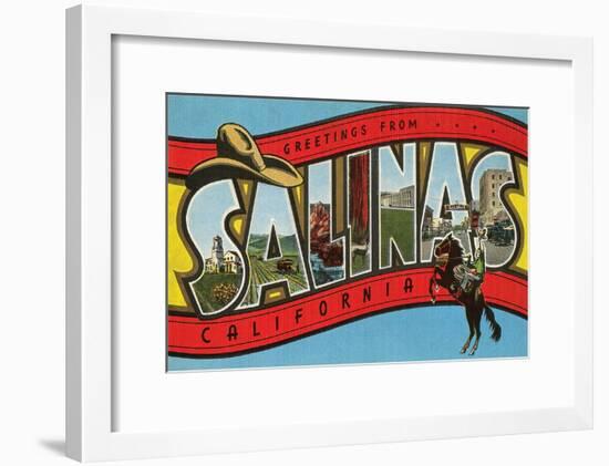 Greetings from Salinas, California-null-Framed Art Print