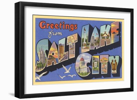 Greetings from Salt Lake City, Utah-null-Framed Art Print