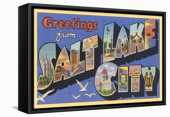 Greetings from Salt Lake City, Utah-null-Framed Stretched Canvas