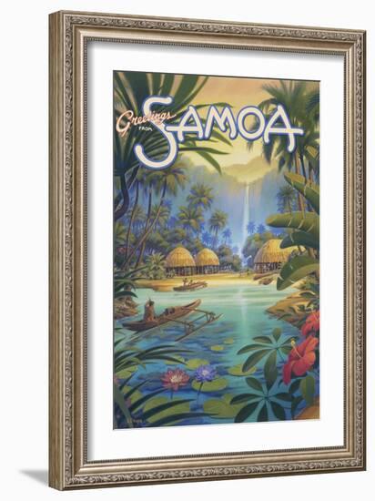 Greetings from Samoa-Kerne Erickson-Framed Art Print