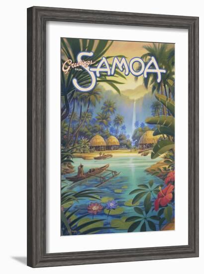 Greetings from Samoa-Kerne Erickson-Framed Art Print