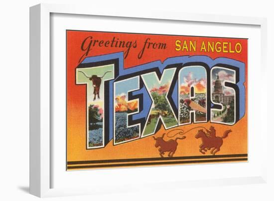 Greetings from San Angelo Texas-null-Framed Art Print