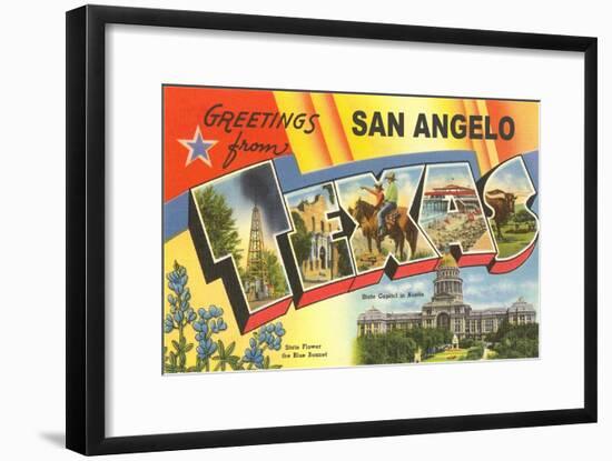 Greetings from San Angelo, Texas-null-Framed Art Print