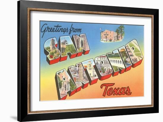 Greetings from San Antonio, Texas-null-Framed Art Print