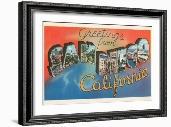 Greetings from San Diego, California-null-Framed Art Print