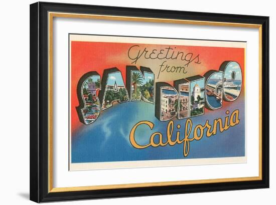 Greetings from San Diego, California-null-Framed Art Print