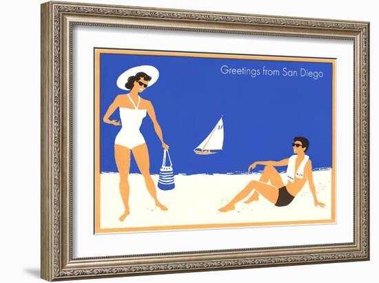 Greetings from San Diego, California-null-Framed Art Print