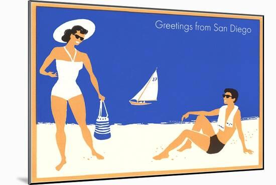 Greetings from San Diego, California-null-Mounted Art Print