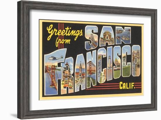 Greetings from San Francisco, California-null-Framed Art Print