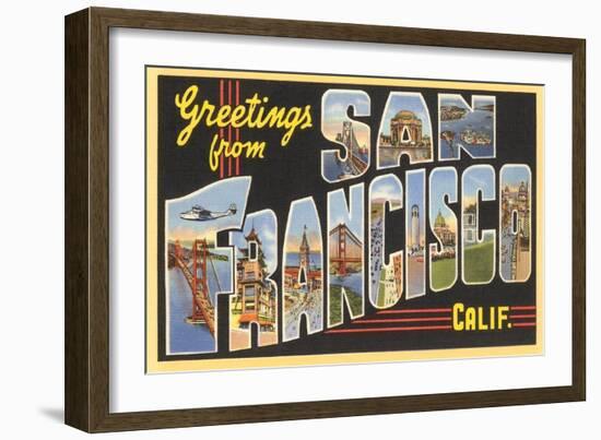 Greetings from San Francisco, California-null-Framed Art Print