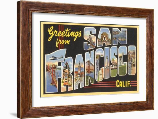 Greetings from San Francisco, California-null-Framed Art Print