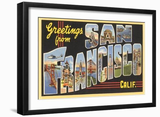 Greetings from San Francisco, California-null-Framed Art Print