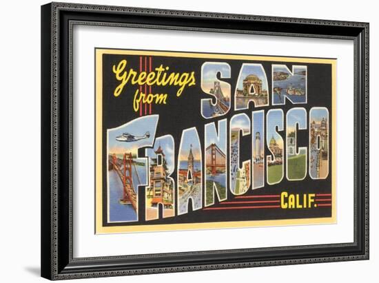 Greetings from San Francisco, California-null-Framed Art Print