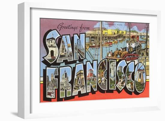 Greetings from San Francisco, California-null-Framed Art Print