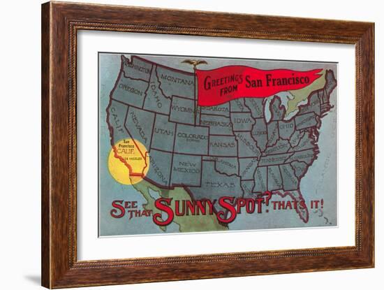 Greetings from San Francisco, California-null-Framed Art Print