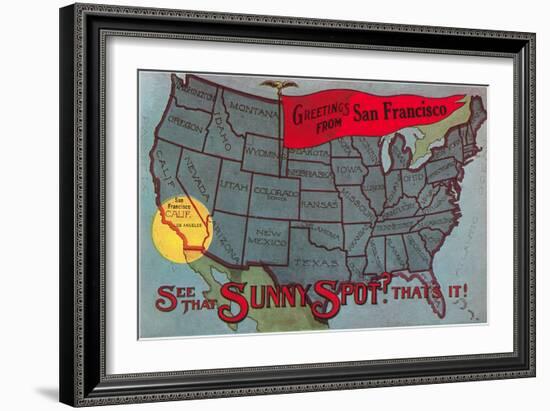 Greetings from San Francisco, California-null-Framed Art Print