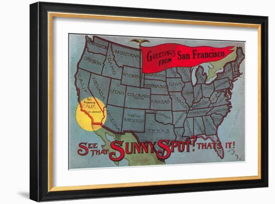 Greetings from San Francisco, California-null-Framed Art Print