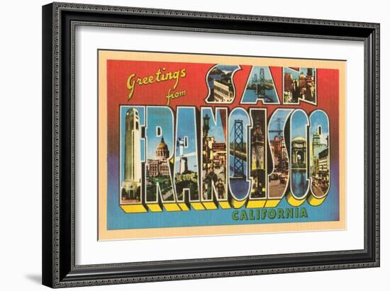 Greetings from San Francisco, California-null-Framed Art Print