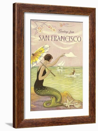 Greetings from San Francisco-null-Framed Art Print