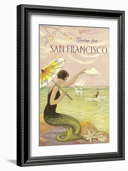 Greetings from San Francisco-null-Framed Art Print