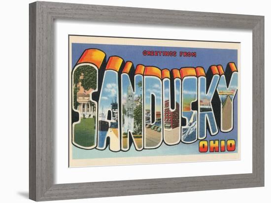 Greetings from Sandusky, Ohio-null-Framed Art Print