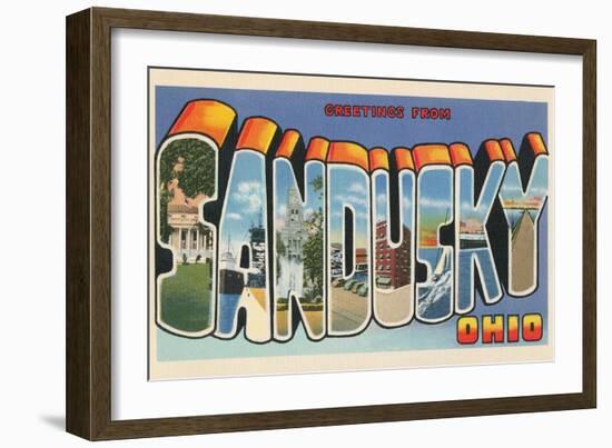 Greetings from Sandusky, Ohio-null-Framed Art Print