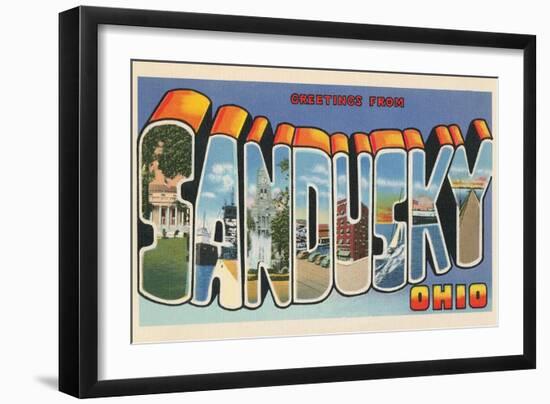 Greetings from Sandusky, Ohio-null-Framed Art Print