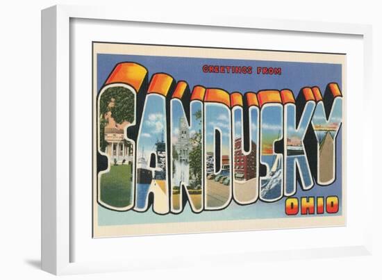 Greetings from Sandusky, Ohio-null-Framed Art Print