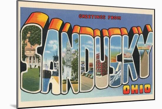 Greetings from Sandusky, Ohio-null-Mounted Art Print