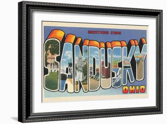 Greetings from Sandusky, Ohio-null-Framed Art Print