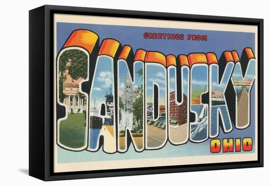 Greetings from Sandusky, Ohio-null-Framed Stretched Canvas