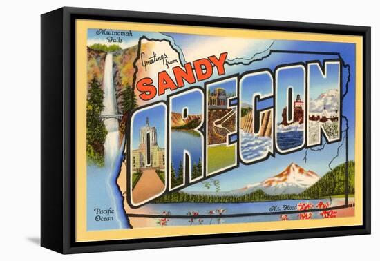 Greetings from Sandy-null-Framed Stretched Canvas