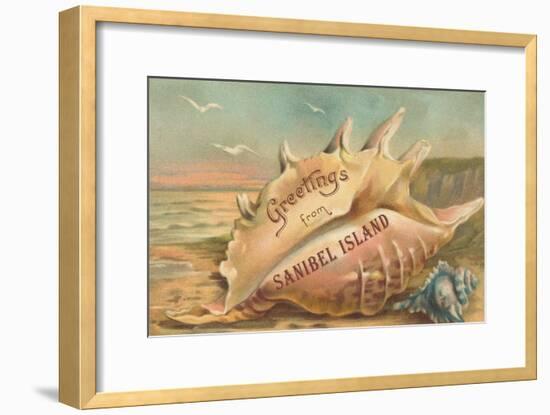 Greetings from Sanibel Island-null-Framed Art Print