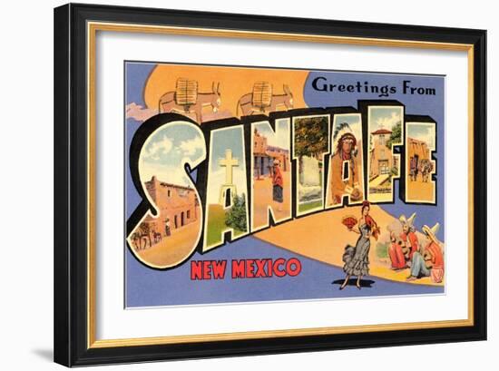 Greetings from Santa Fe, New Mexico-null-Framed Art Print