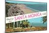 Greetings from Santa Monica, California-null-Mounted Art Print