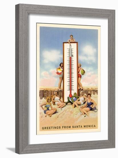 Greetings from Santa Monica-null-Framed Art Print