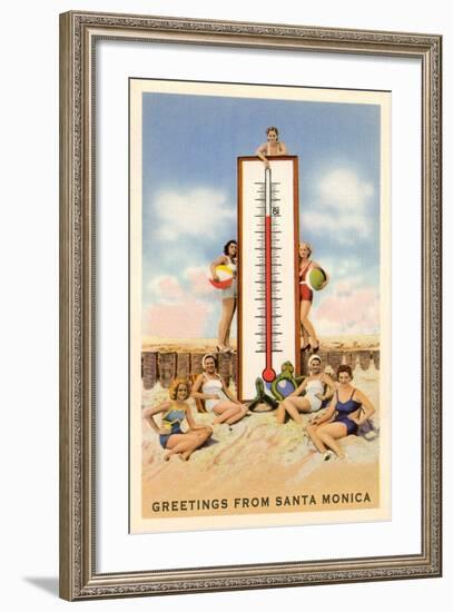 Greetings from Santa Monica-null-Framed Art Print