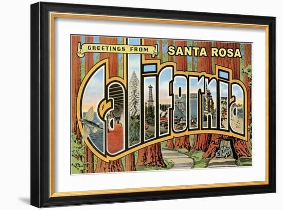 Greetings from Santa Rosa, California-null-Framed Art Print