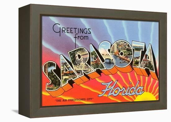 Greetings from Sarasota, Florida-null-Framed Stretched Canvas