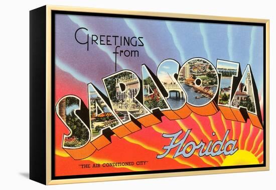 Greetings from Sarasota, Florida-null-Framed Stretched Canvas