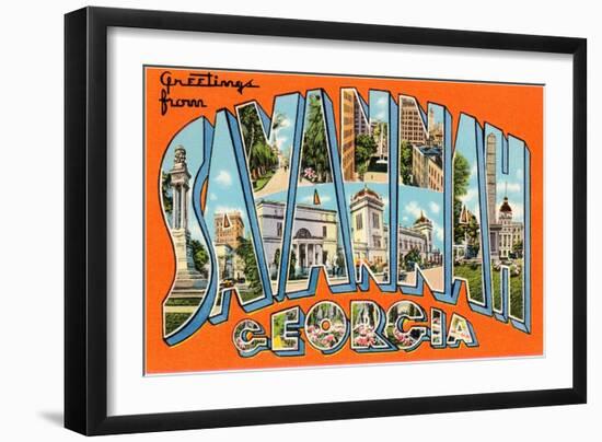 Greetings from Savannah, Georgia-null-Framed Art Print